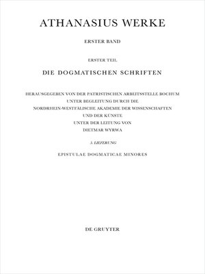 cover image of Epistulae Dogmaticae Minores